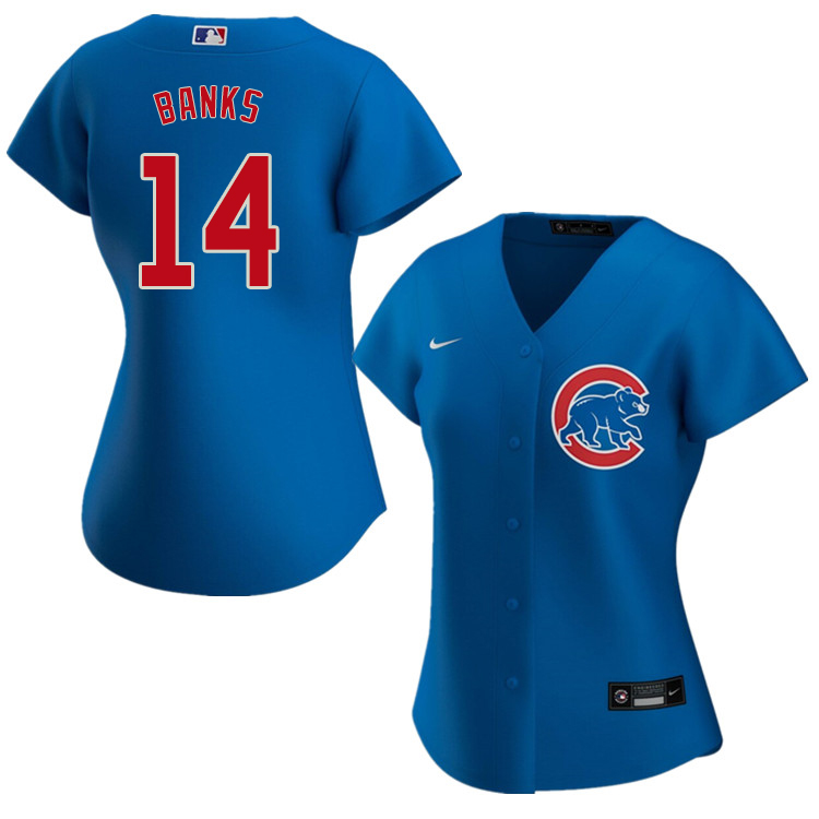 Nike Women #14 Ernie Banks Chicago Cubs Baseball Jerseys Sale-Blue